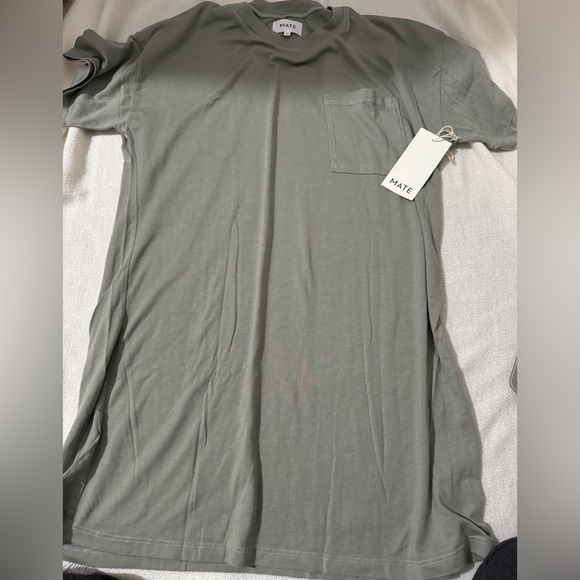 NWT Mate the Label Tencel Sleep Tee Dress Sage - Picture 4 of 4